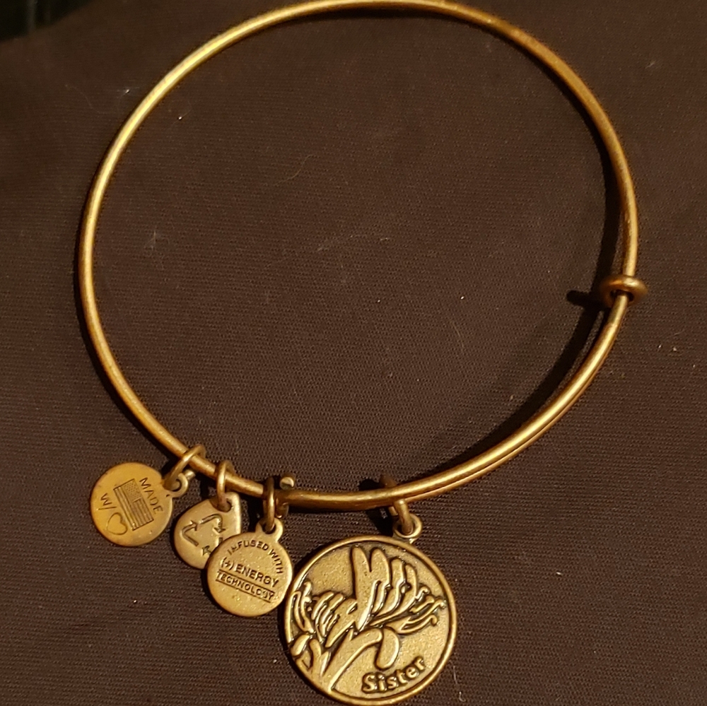 Alex & Ani "sisters" bronze / gold bracelet